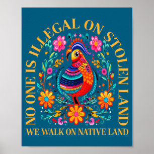 Affiche Un Amérindien de terres volées illégales