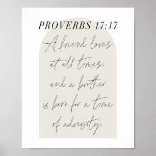 Affiche Un ami aime en tout temps l'arc beige