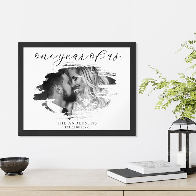 Affiche Un an de nous Personnalisé Mariage Anniversaire de (Créateur téléchargé)