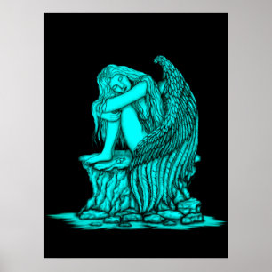 Affiche Un ange endormi sur la pierre