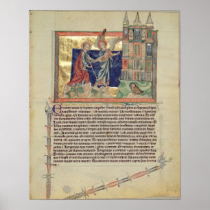 Affiche Un ange montrant la Nouvelle Jérusalem