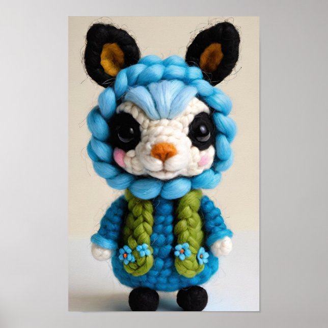 Affiche Un animal mignon Crocheté (Devant)