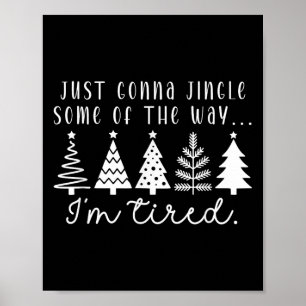 Affiche Un Arbre De Noël Drôle Va Jingle Quelques Popules