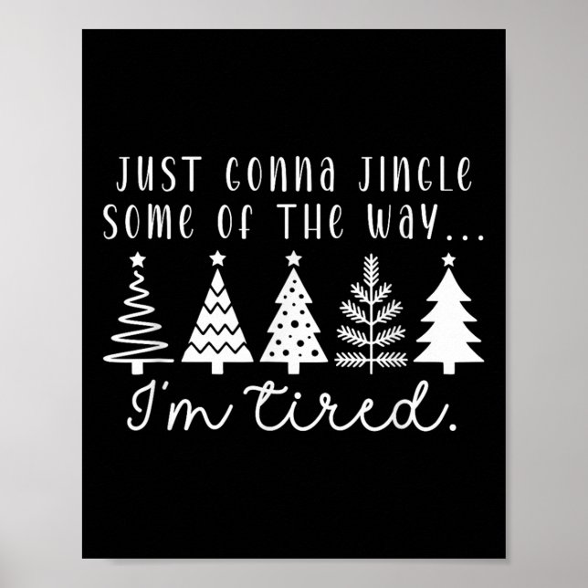 Affiche Un Arbre De Noël Drôle Va Jingle Quelques Popules (Devant)