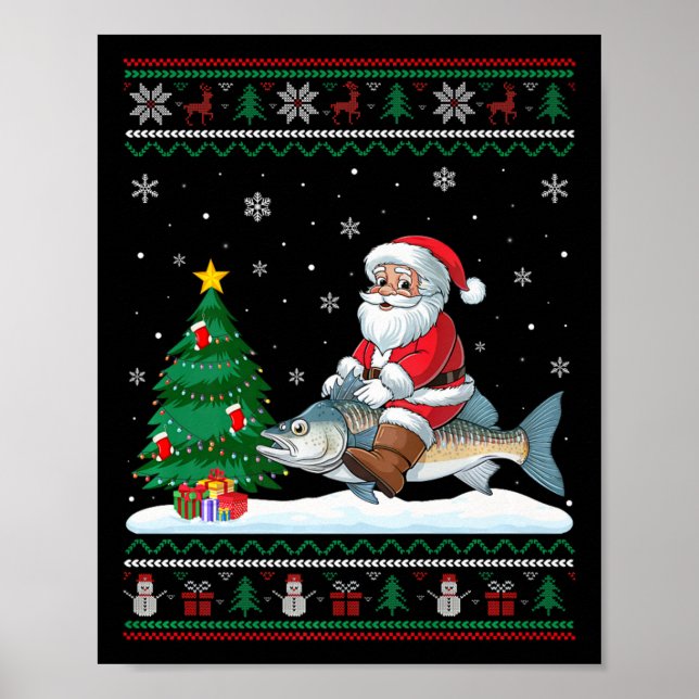 Affiche Un arbre de Noël laid éclaire Noël Père Noël Bonef (Devant)
