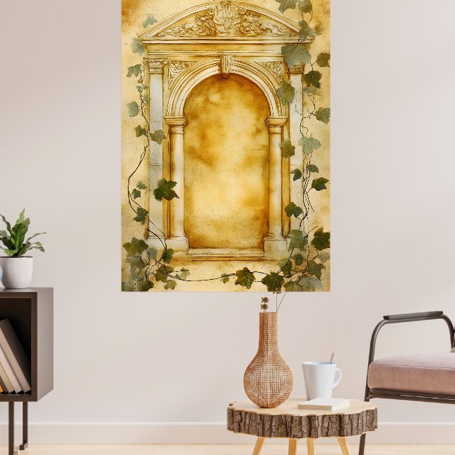 Affiche Un arc de pierre orné dans un style antique,  (Salon 3)
