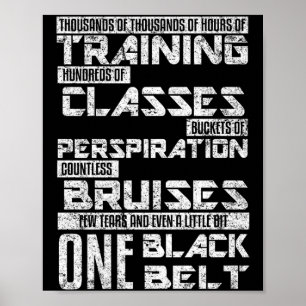 Affiche Un art martial de ceinture noire Jiu Jitsu Karate