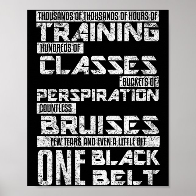 Affiche Un art martial de ceinture noire Jiu Jitsu Karate (Devant)