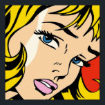 Affiche Un art pop vectorisé et retravaillé de Roy Lichten<br><div class="desc">Un pop art vectorisé et retravaillé de Roy Lichtenstein Poster Anime Cartoon Comic Fiction Manga</div>