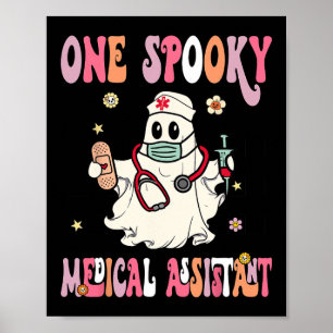 Affiche Un assistant Médicale Éffrayant Ghost Halloween CM