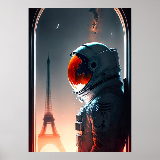 Affiche Un astronaute à Paris  (Devant)