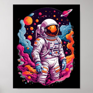 Affiche Un astronaute perdu dans la galaxie
