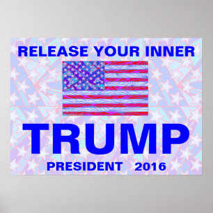 Affiche Un atout pour le président 2016 conception unique