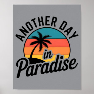 Affiche Un autre jour au paradis drôle pour hommes Rétro C