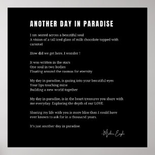 Affiche Un autre jour dans le paradis amour poème poésie m
