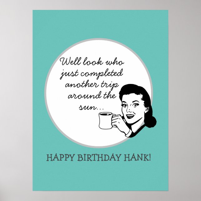 Affiche Un autre voyage autour du Sun Funny Retro Personna (Devant)