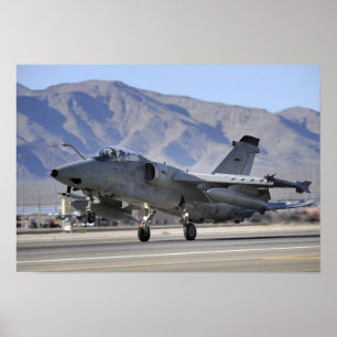 Affiche Un avion de combat AMX de l'armée de l'air italien