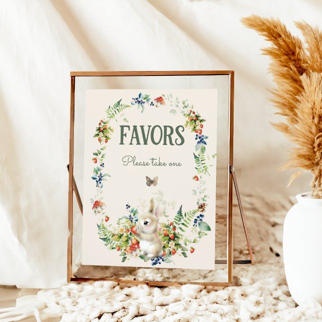 Affiche Un Baby shower neutre pour les animaux de bois mig (Créateur téléchargé)