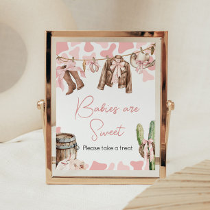 Affiche Un Baby shower petite fille Les bébés sont doux