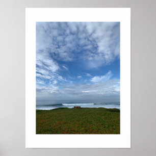 Affiche Un banc solitaire en Californie Photographie coule