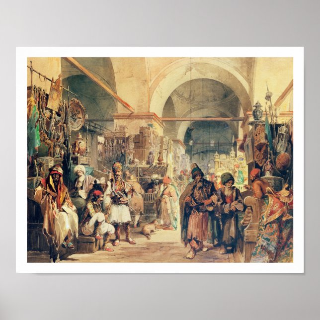Affiche Un bazar turc, 1854 (crayon et avec papier) (Devant)