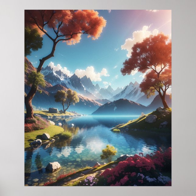 Affiche Un beau paysage 4k (Devant)