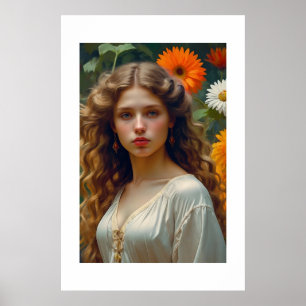 Affiche Un beau portrait de fille