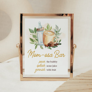 Affiche Un bébé brasse du café Baby shower Maman Osa Bar
