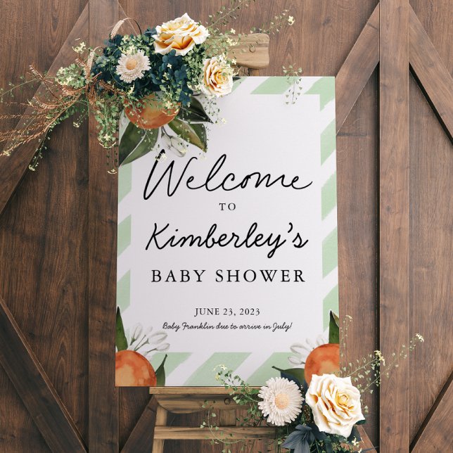 Affiche Un bébé doux est sur le chemin Clementine Bienvenu (Créateur téléchargé)