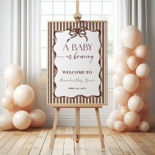 Affiche Un bébé est en train de brasser Café Bienvenue à l