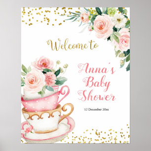 Affiche Un bébé est en train de brasser le Baby shower de 