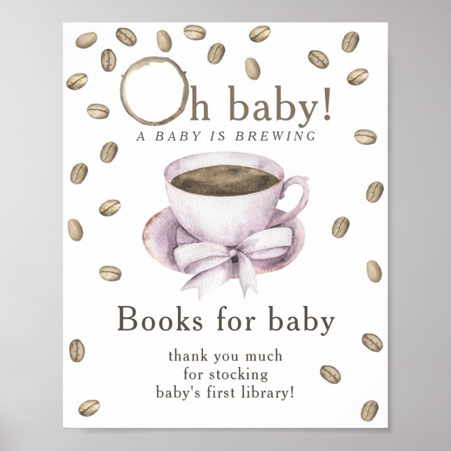 Affiche Un bébé est en train de brasser Livres pour bébé (Devant)