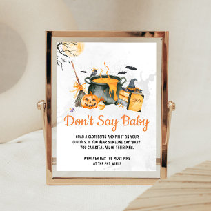 Affiche Un bébé orange est en train de brasser Ne dites pa