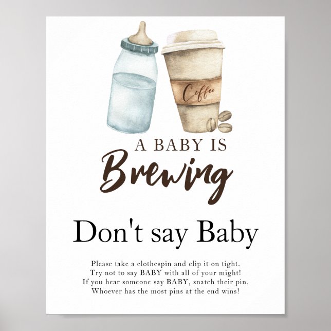 Affiche Un bébé prépare du lait Ne dites pas bébé  (Devant)