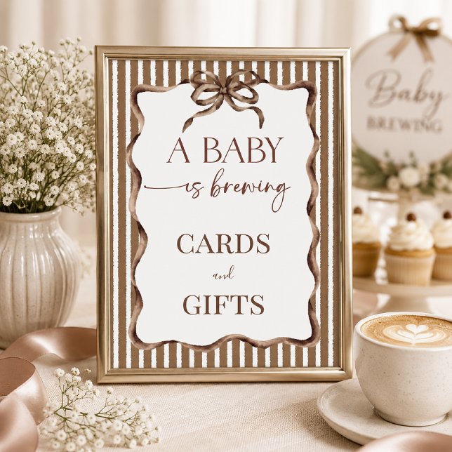 Affiche Un bébé prépare un café - Cadeau de baby shower (Créateur téléchargé)