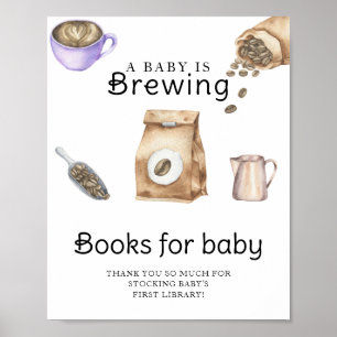 Affiche Un bébé prépare une tasse de café Livres pour bébé