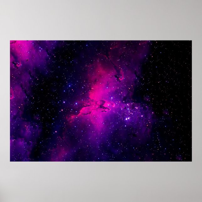 Affiche Un bel espace lumineux nebula. arrière - plan,  (Devant)