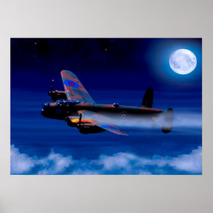 Affiche Un bombardier Lancaster de retour chez lui