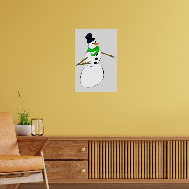 Affiche un bonhomme de neige (Salon 2)