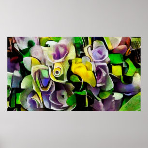 Affiche Un bouquet de belles fleurs dans un style moderne