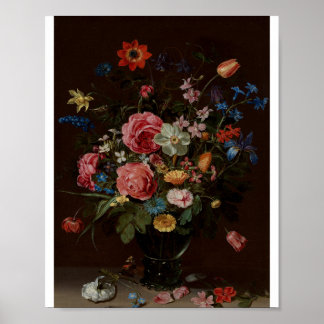 Affiche Un bouquet de fleurs par Clara Peeters