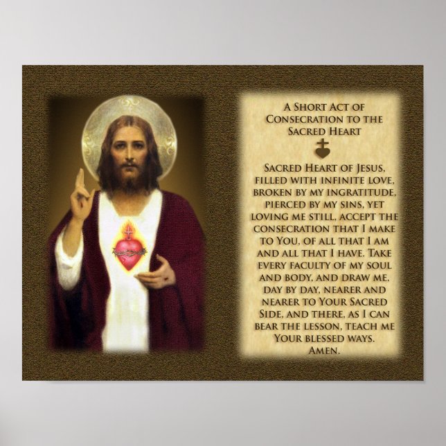 Affiche Un bref acte de consécration au Sacré-Coeur (Devant)