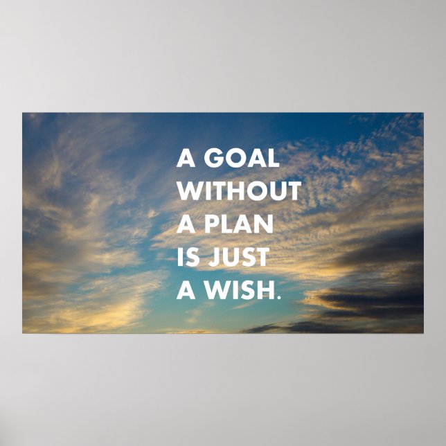 Affiche Un but sans plan n'est qu'un souhait (Devant)