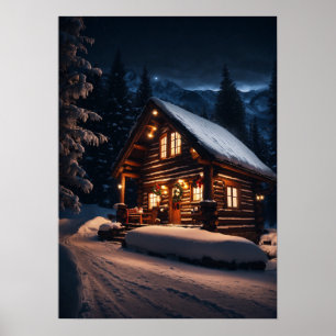 Affiche Un Cabine de grumes de montagne - Un chapeau de No