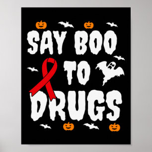 Affiche Un cadeau d'Halloween amusant dire Boo à la sensib