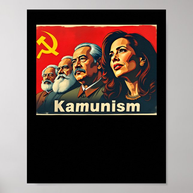 Affiche Un camarade du Kamunisme génial La Harris 2024 (Devant)