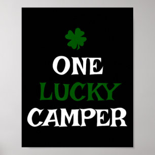 Affiche Un campeur chanceux Saint-Patrick jour férié irlan