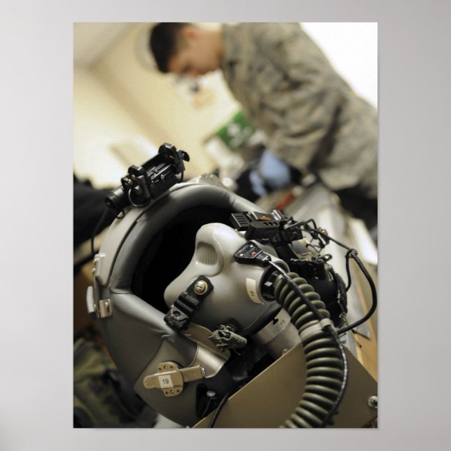 Affiche Un casque d'équipage de conduite entièrement assem (Devant)