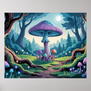 Affiche Un champignon violet