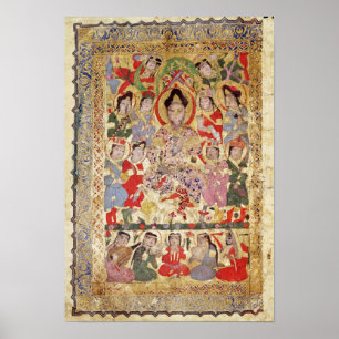 Affiche Un chanteur, musiciens et chanteurs de poète